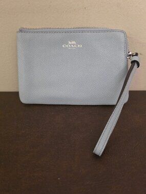 Coach Light Grey Wristlet Wallet
